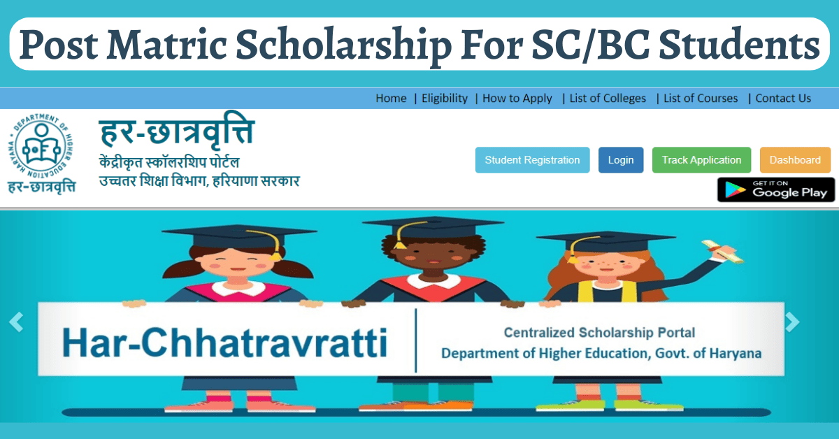 Post Matric Scholarship For SC/BC Students