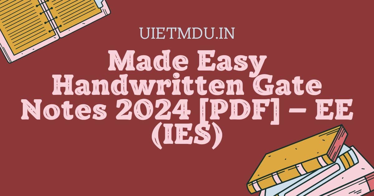 Made Easy Handwritten Gate Notes 2024 [PDF]